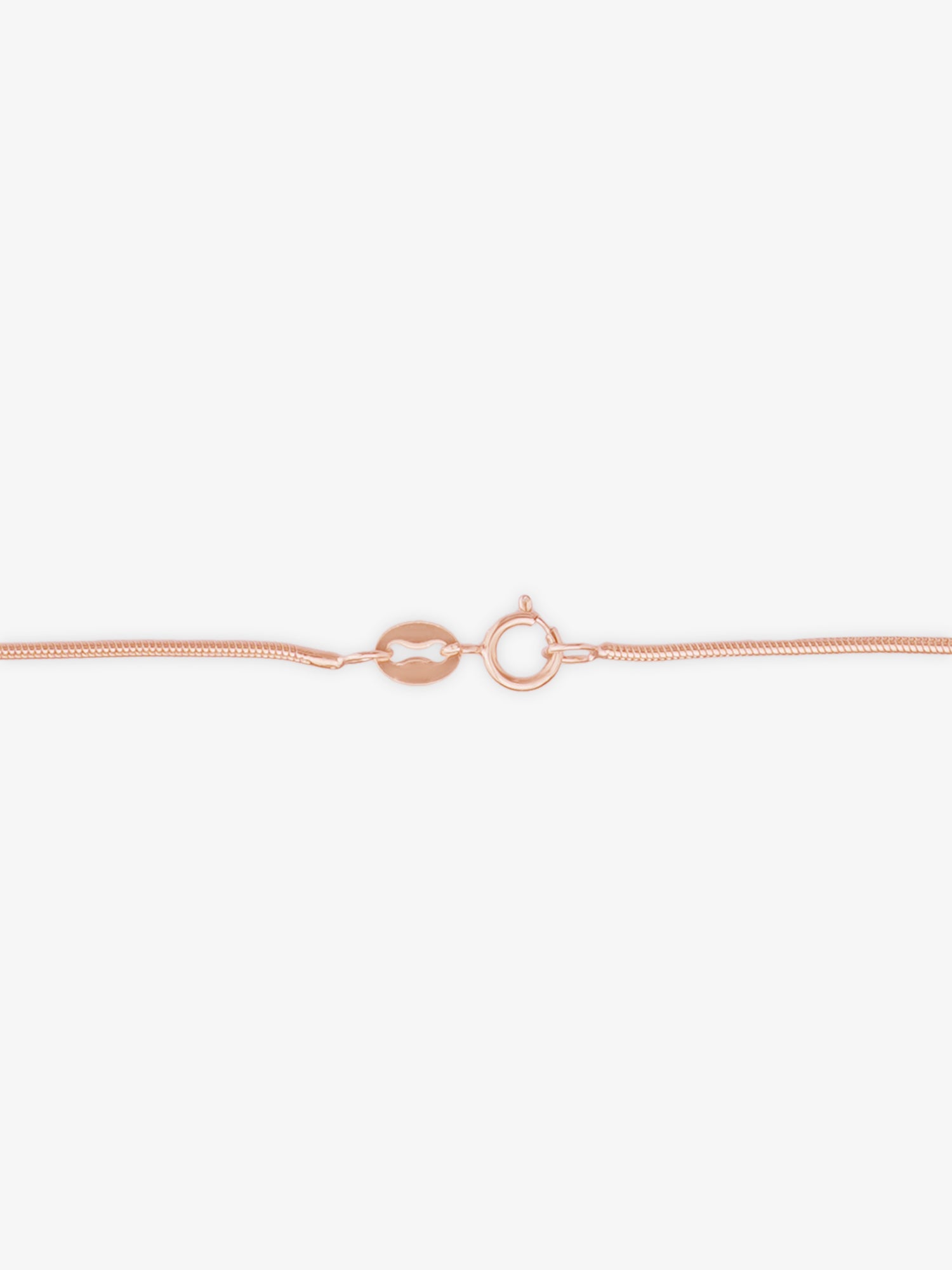 Side profile of SIJA 925 Silver Rose Gold Sleek Snake Chain highlighting durable sterling silver craftsmanship and sleek design