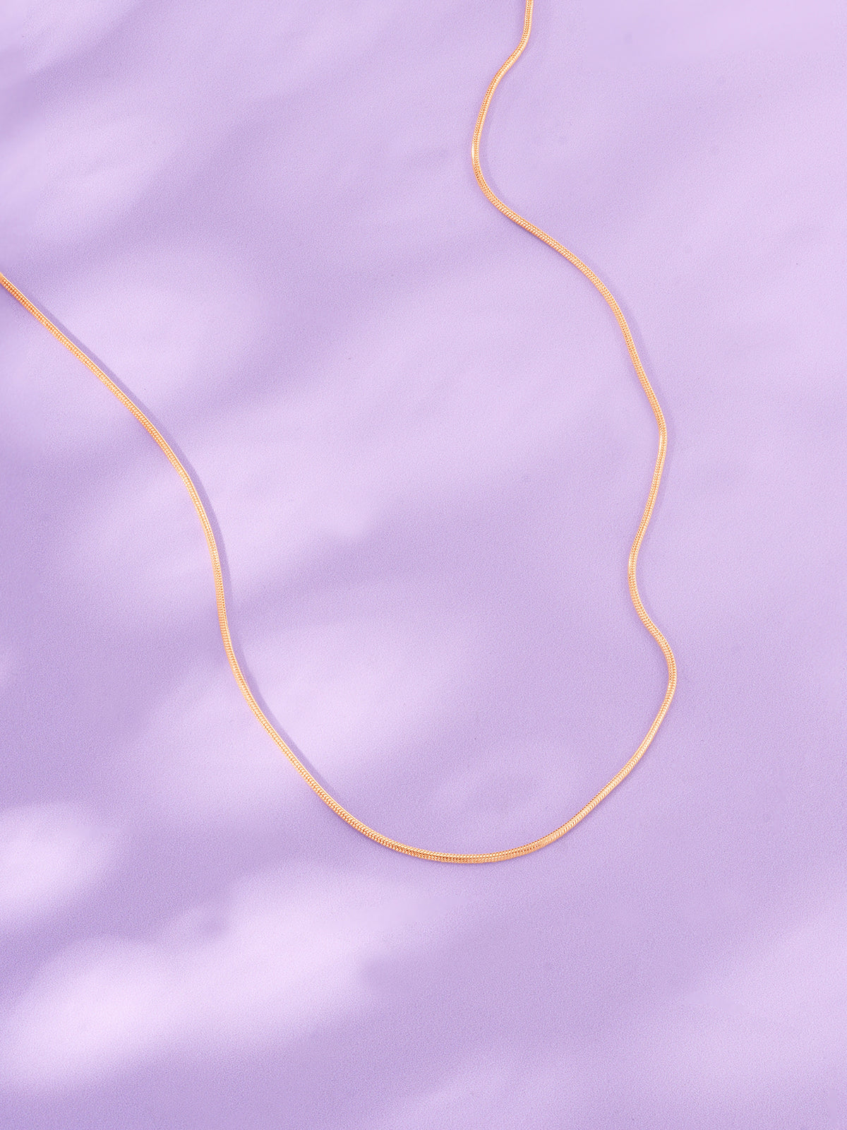 Detailed close up of SIJA 925 Silver Rose Gold Sleek Snake Chain showing smooth flexible links and rose gold plated finish