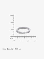 Inner band of SIJA Sleek Women Ring showing BIS 925 hallmark stamp certified sterling silver jewellery made in India
