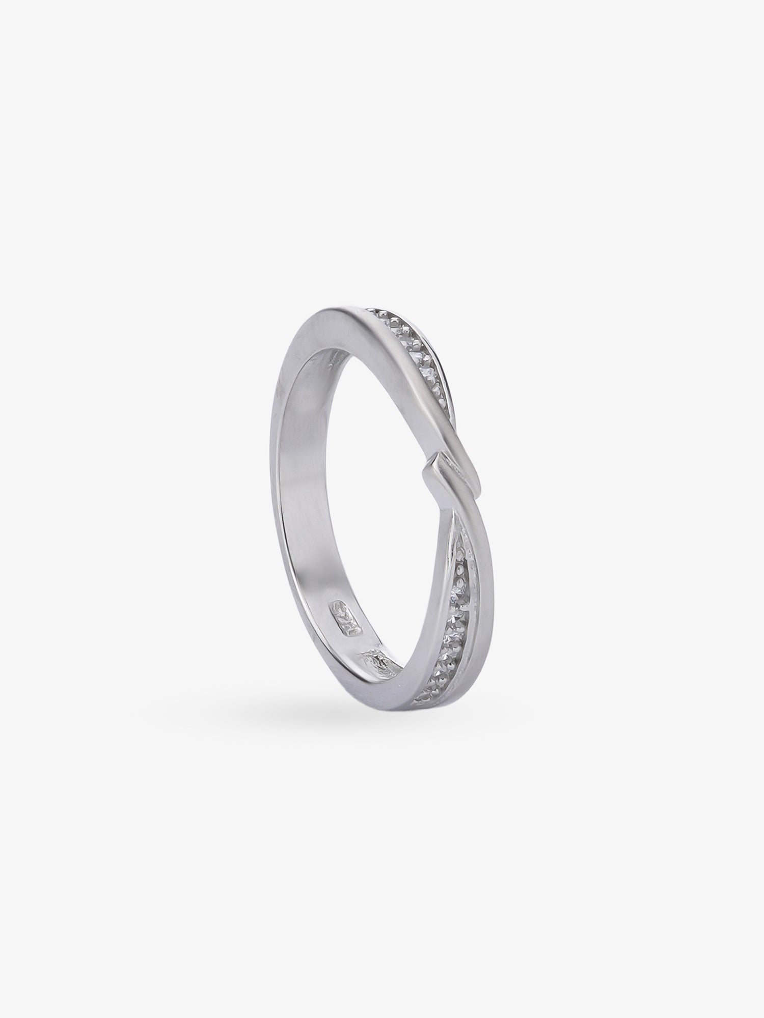 Side profile of SIJA 925 sterling silver Sleek Women Ring showing polished edges and durable sterling silver construction