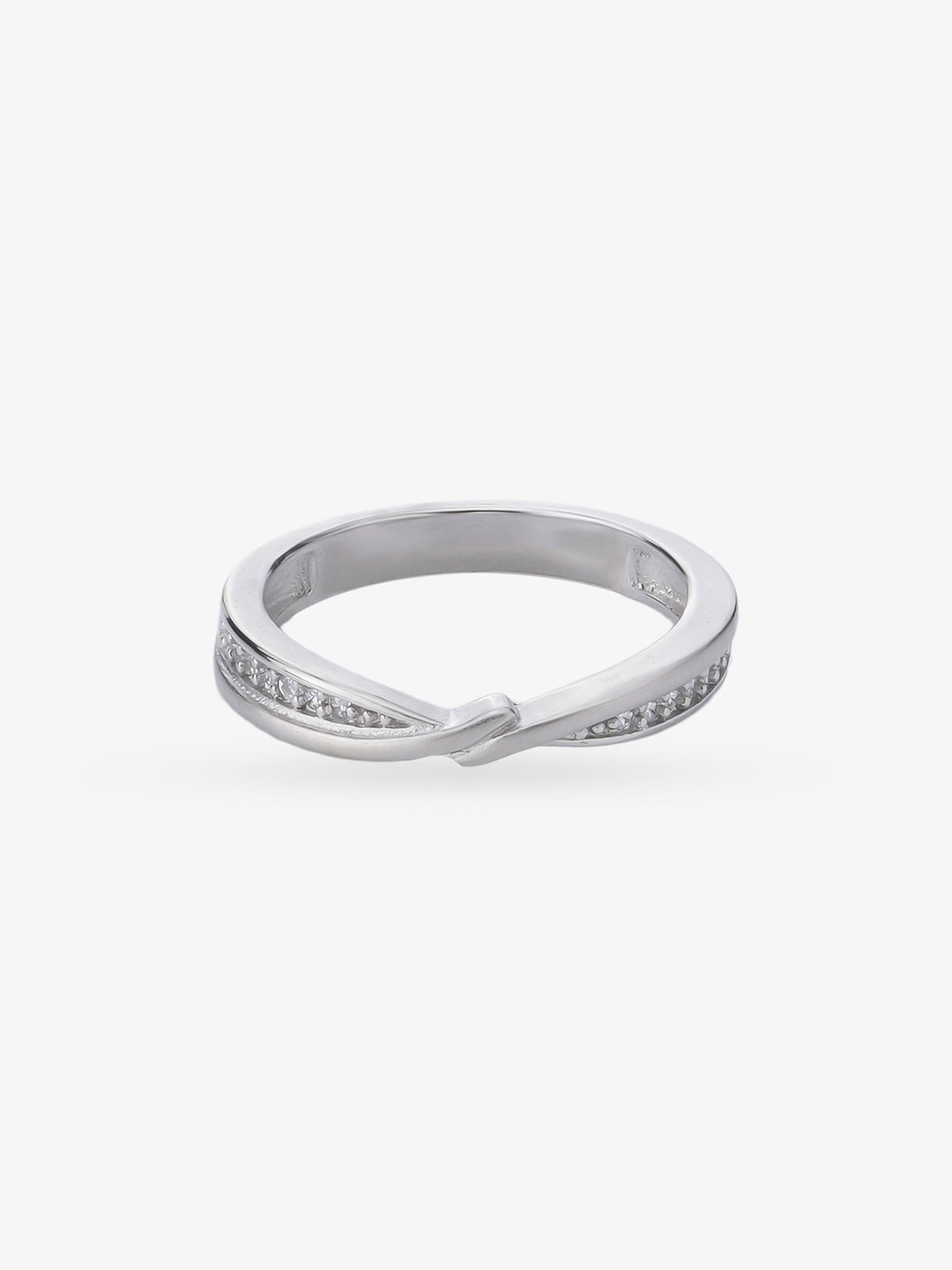 SIJA 925 Sterling Silver Sleek Women Ring jewellery full front hero view modern accessory for women