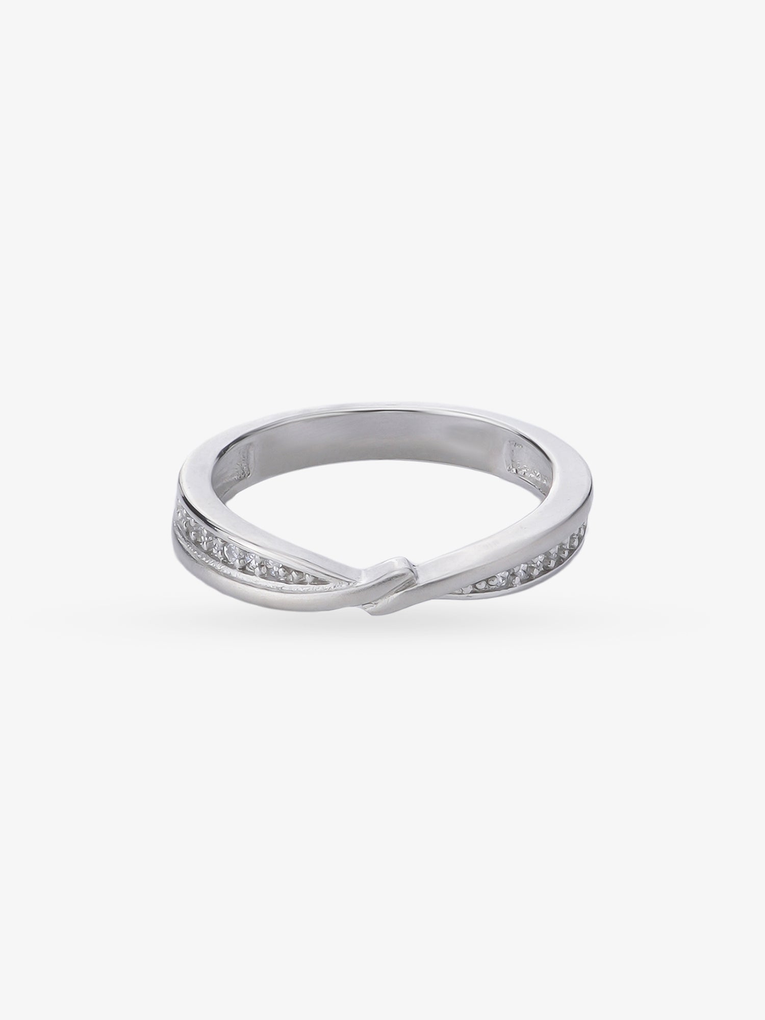 SIJA 925 Sterling Silver Sleek Women Ring jewellery full front hero view modern accessory for women