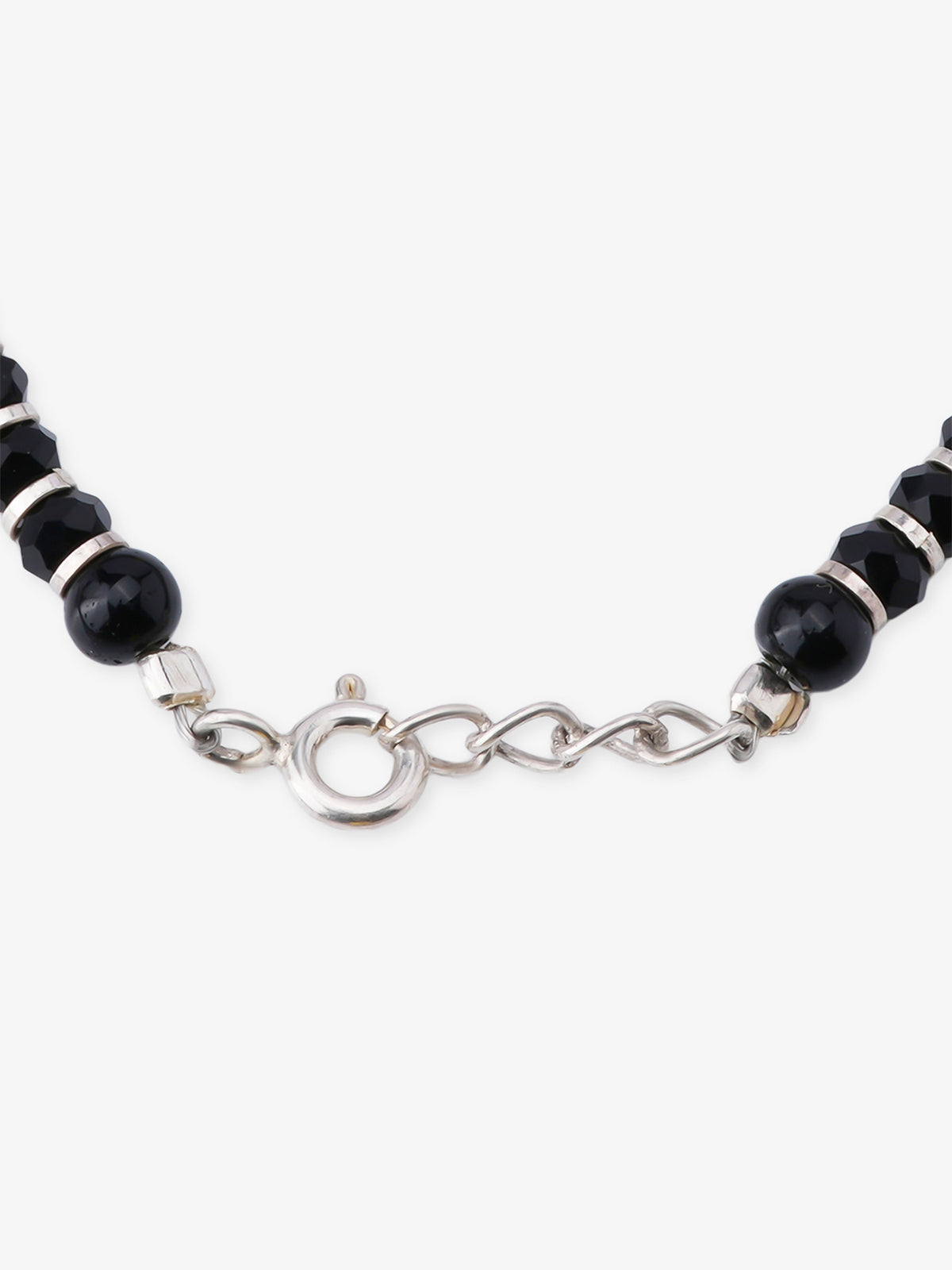 Back profile of SIJA 925 sterling silver Smiley Kids Bracelet showing polished edges and durable sterling silver construction