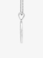 Side profile of SIJA 925 Silver Sparkling Tree of Life Pendant with Chain highlighting durable sterling silver craftsmanship and symbolic design