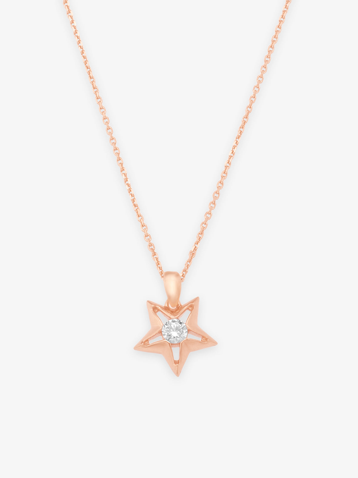 SIJA 925 Silver Star Sparkle Pendant with Chain elegant sterling silver jewellery accessory front view