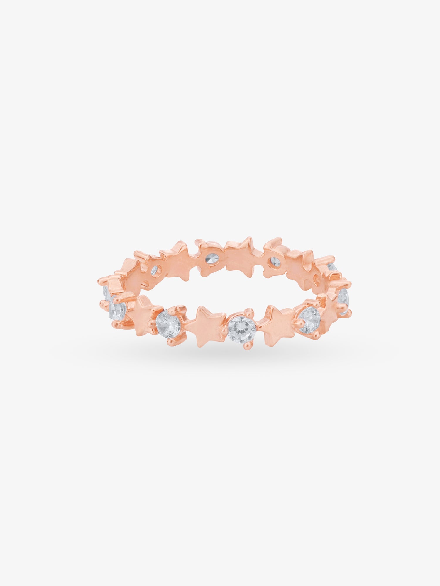 Rose Gold Star Sparkle Ring