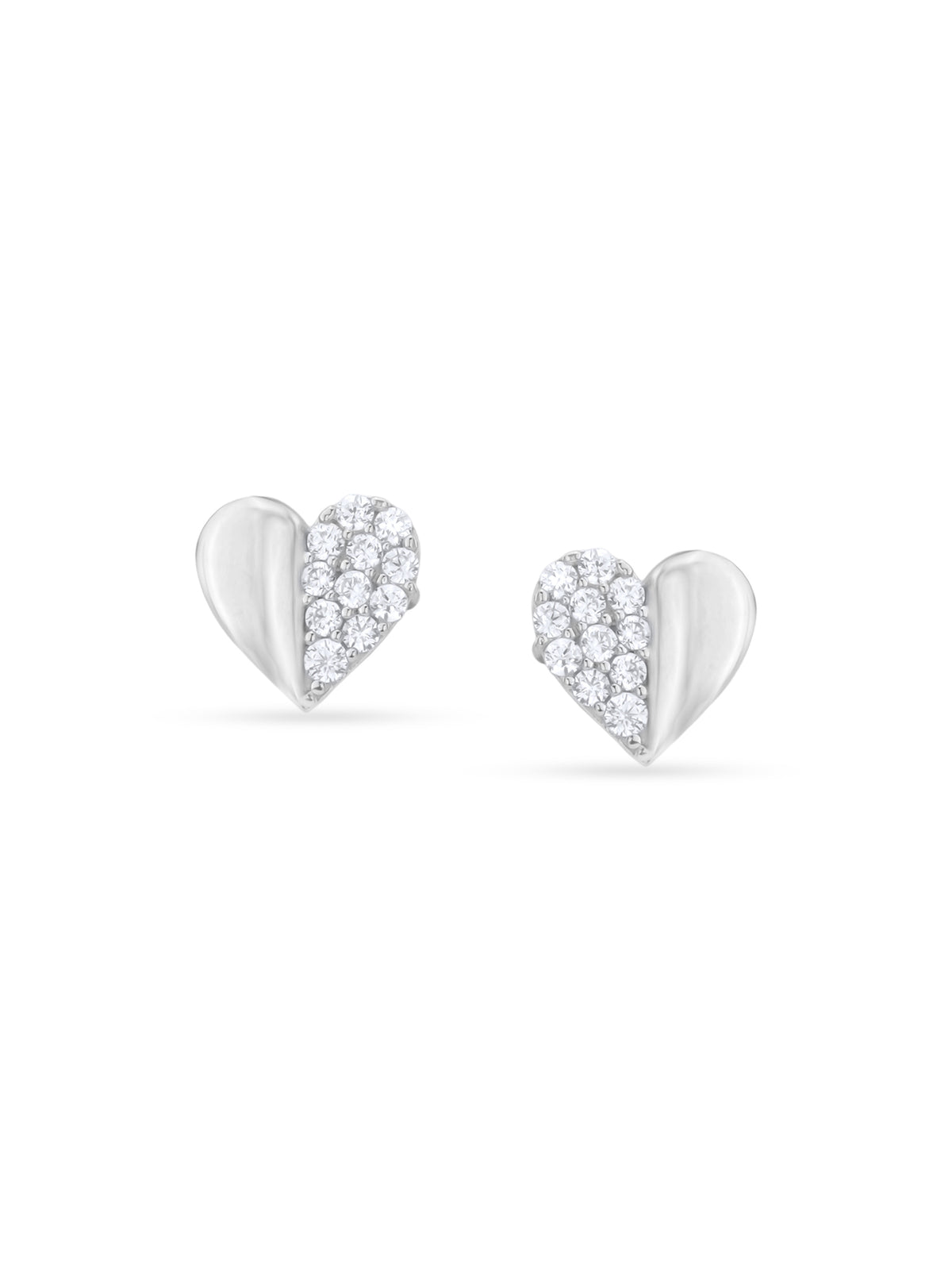 Detailed view of SIJA 925 Silver Stone and Clay Heart Earrings highlighting ornamental finish polished sterling silver craftsmanship delicate heart motif