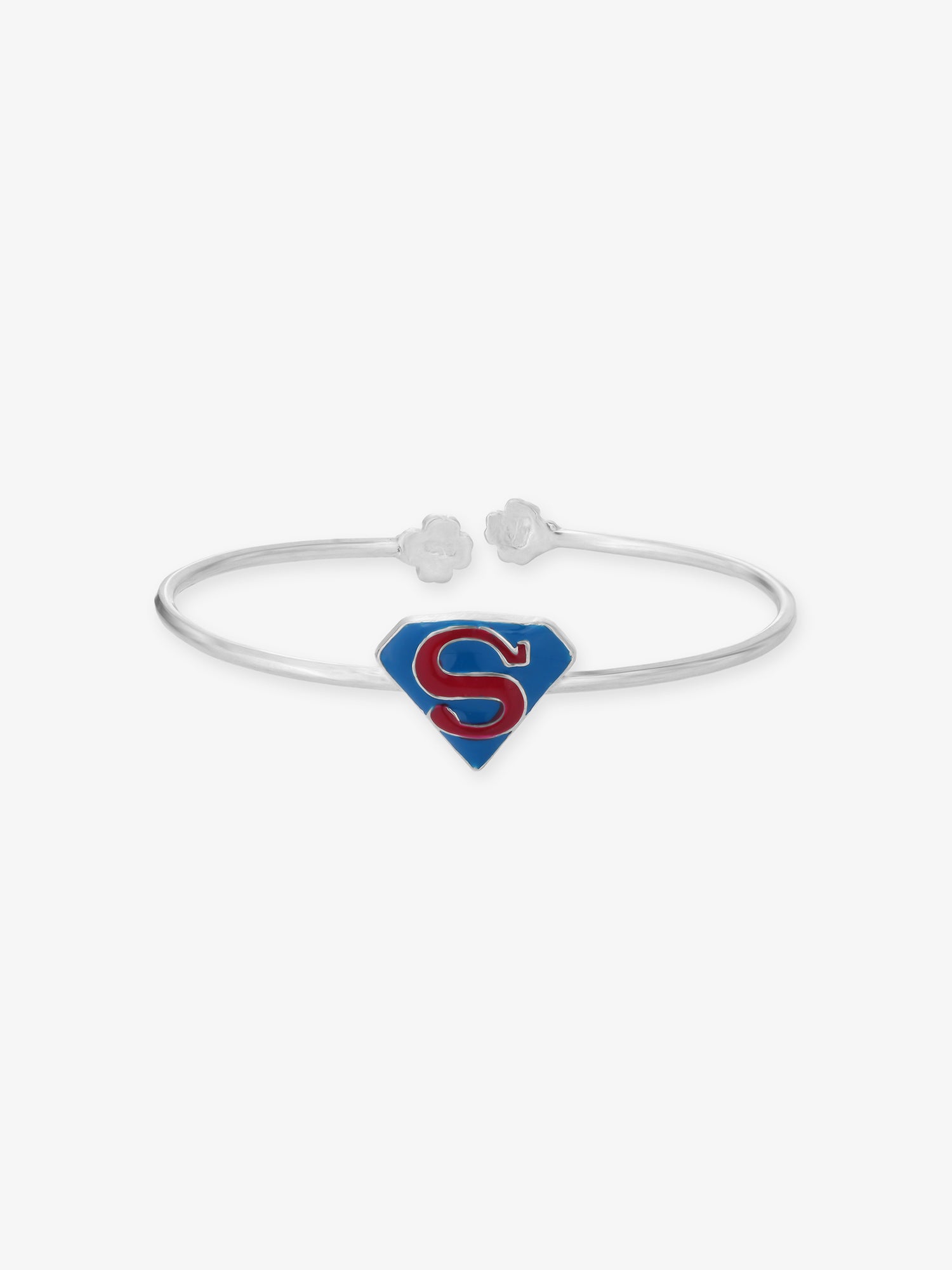 SIJA 925 Silver Superman Chain Bracelet for kids sterling silver jewellery playful front view accessory