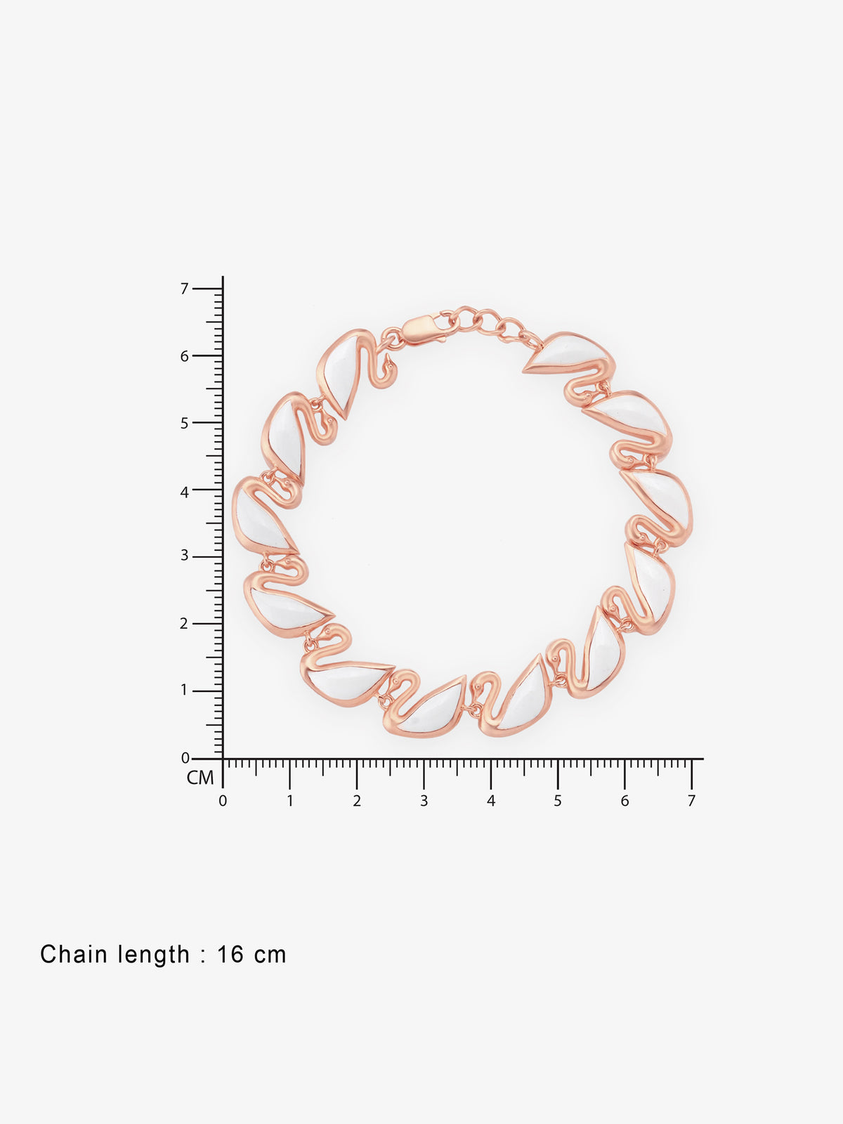 Reverse view of SIJA Swan Womens Bracelet showing BIS 925 hallmark certified sterling silver jewellery made in India