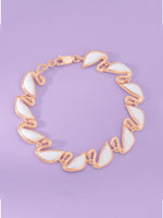 SIJA 925 Silver Swan Womens Bracelet rose gold plated elegant jewellery accessory front view