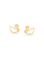 Detailed close up of SIJA 925 Silver Swan Stud highlighting graceful swan charm craftsmanship