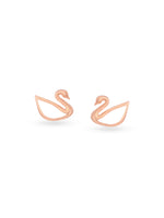 Detailed close up of SIJA 925 Silver Swan Stud highlighting graceful swan charm craftsmanship