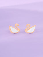 Detailed close up of SIJA 925 Silver Swan Stud highlighting graceful swan charm craftsmanship