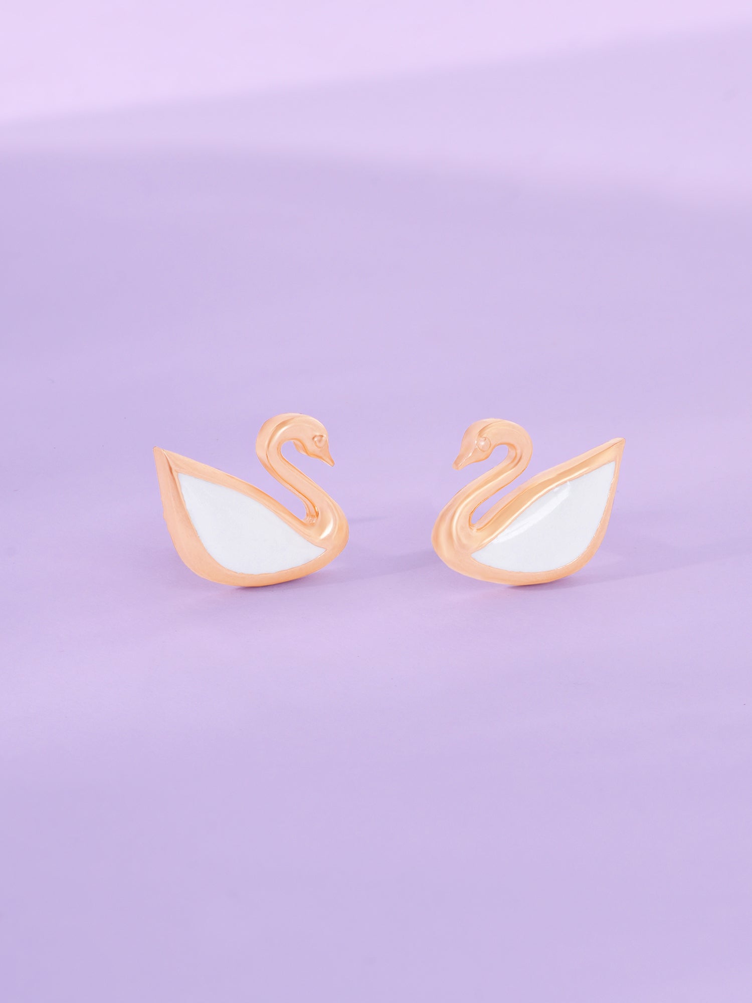 Detailed close up of SIJA 925 Silver Swan Stud highlighting graceful swan charm craftsmanship