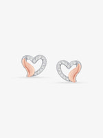 SIJA 925 Silver Sweet Heart Stud elegant sterling silver womens jewellery accessory front view