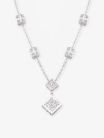 SIJA 925 Silver Textured Cube Chain elegant sterling silver jewellery accessory front view