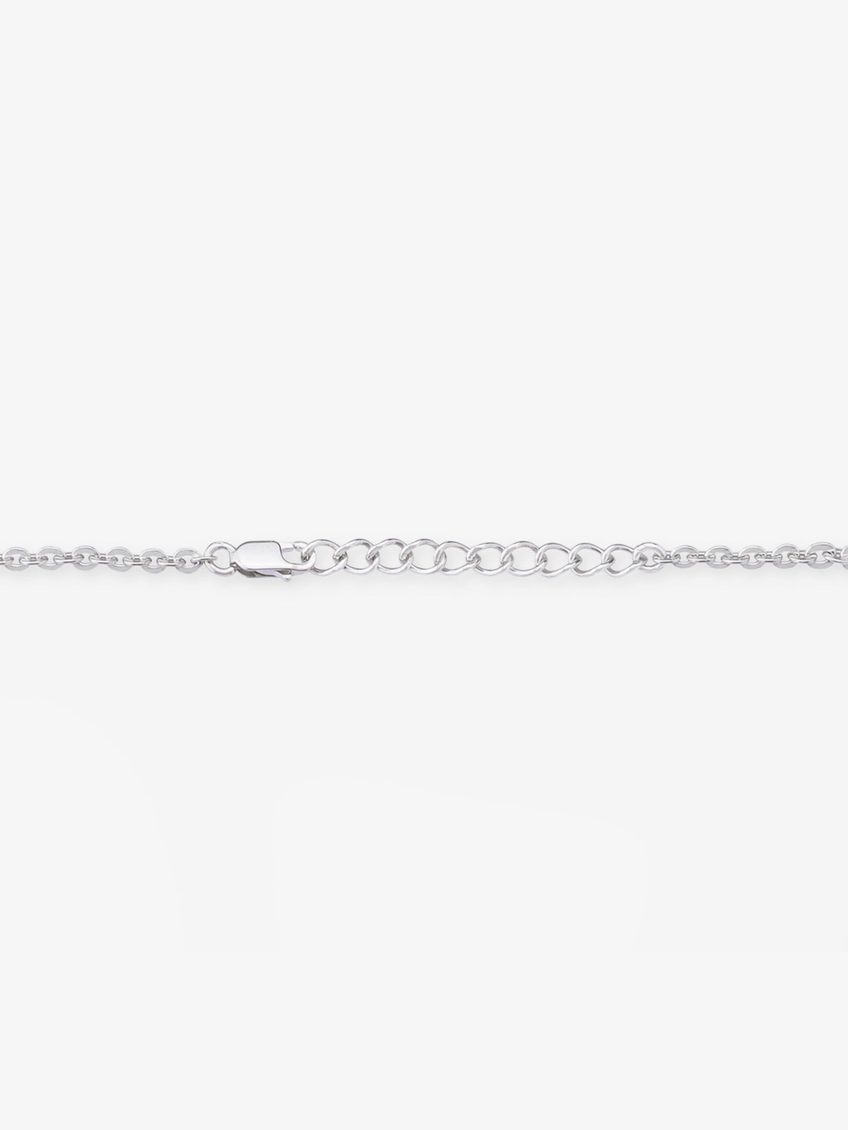 Side profile of SIJA 925 Silver Textured Cube Chain highlighting durable sterling silver craftsmanship and geometric design