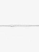 Side profile of SIJA 925 Silver Textured Cube Chain highlighting durable sterling silver craftsmanship and geometric design