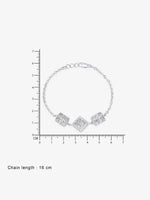 Reverse of SIJA Textured Cube Chain Bracelet showing BIS 925 hallmark stamp certified sterling silver jewellery authenticity and quality assurance