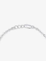 Side profile of SIJA 925 Silver Textured Cube Chain Bracelet sterling silver jewellery elegant accessory durable construction polished edges