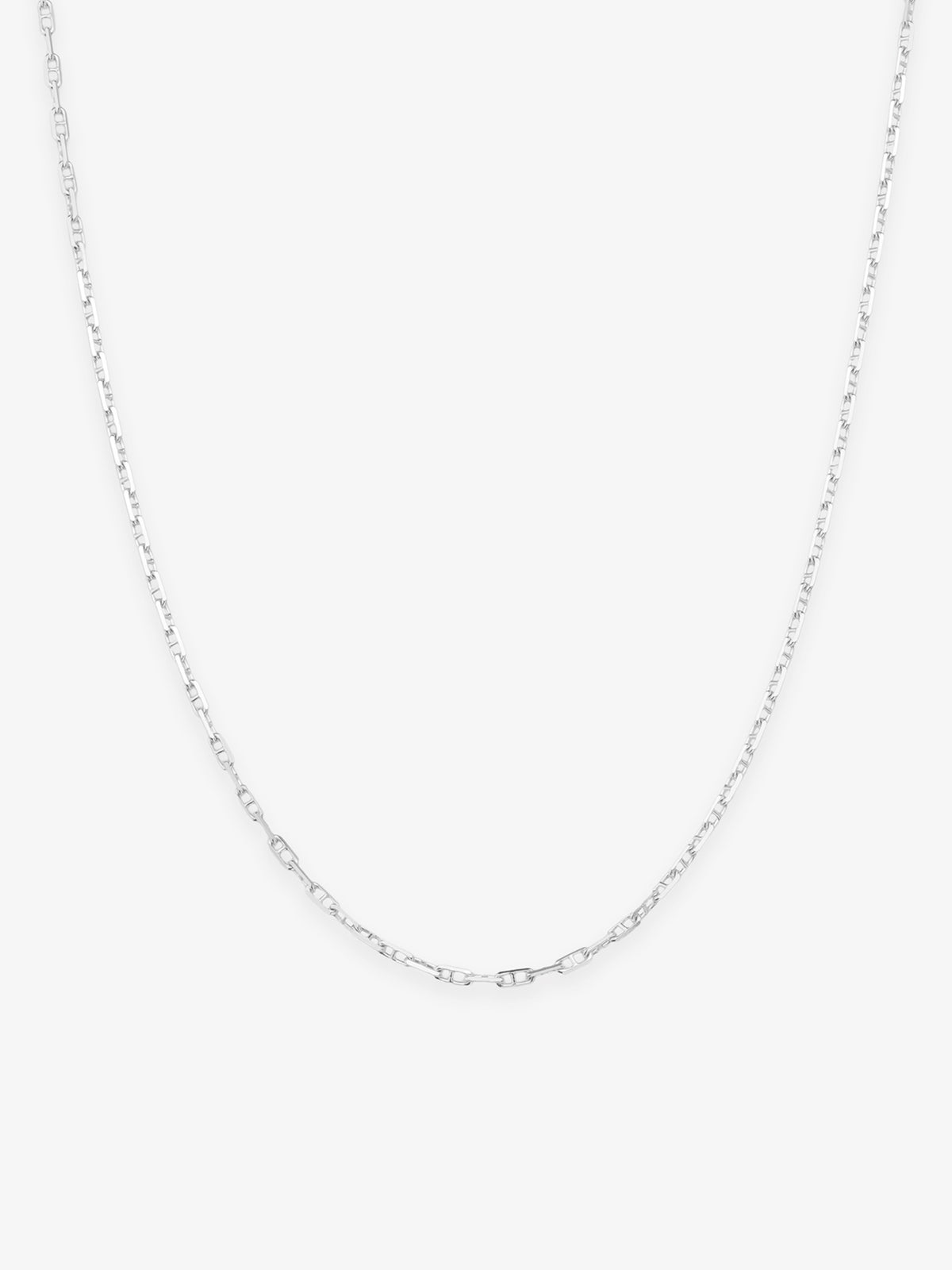 SIJA 925 Silver Thin Twisted Marina Link Chain elegant sterling silver jewellery accessory front view