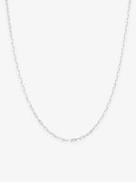 SIJA 925 Silver Thin Twisted Marina Link Chain elegant sterling silver jewellery accessory front view