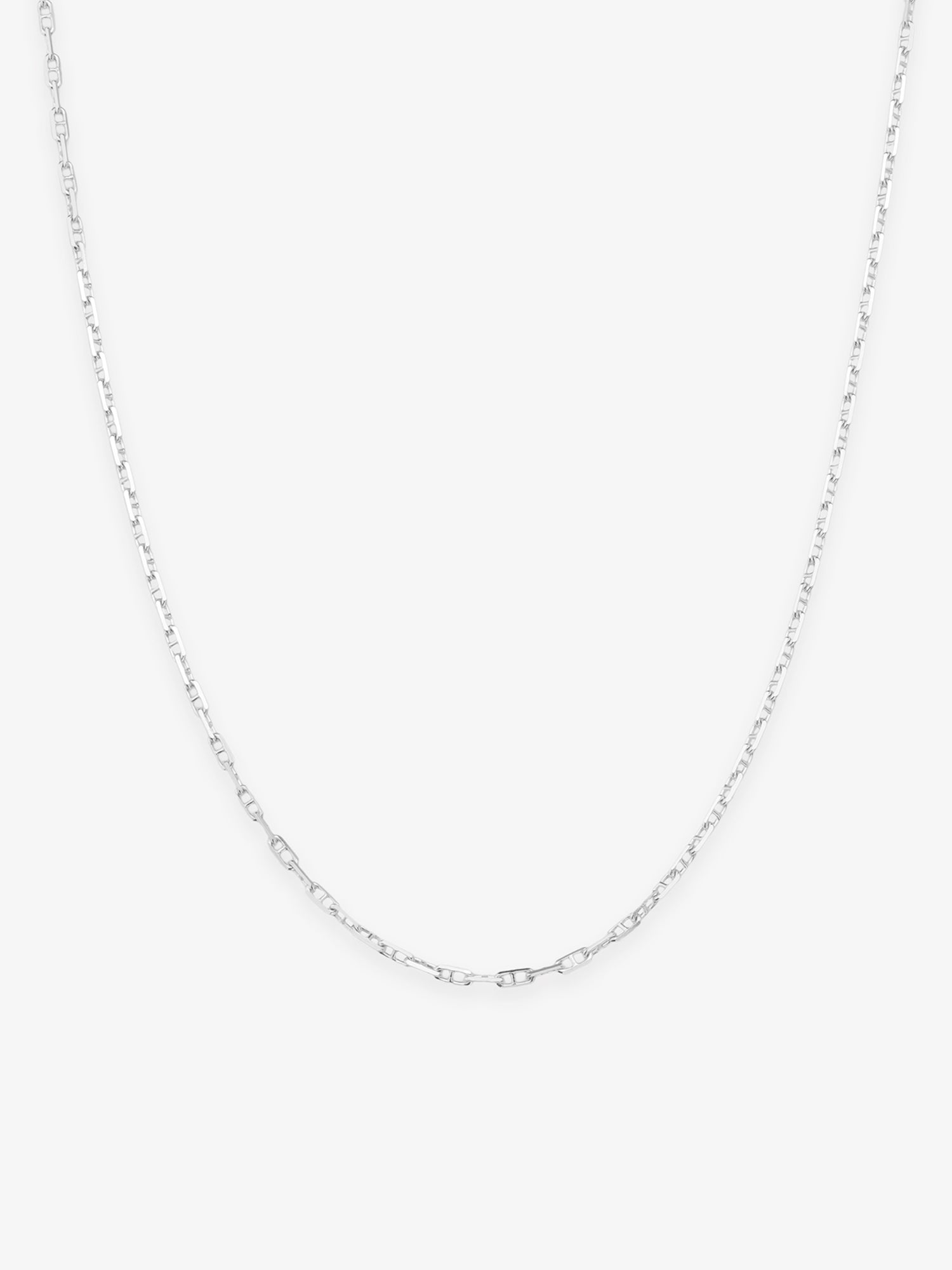 SIJA 925 Silver Thin Twisted Marina Link Chain elegant sterling silver jewellery accessory front view