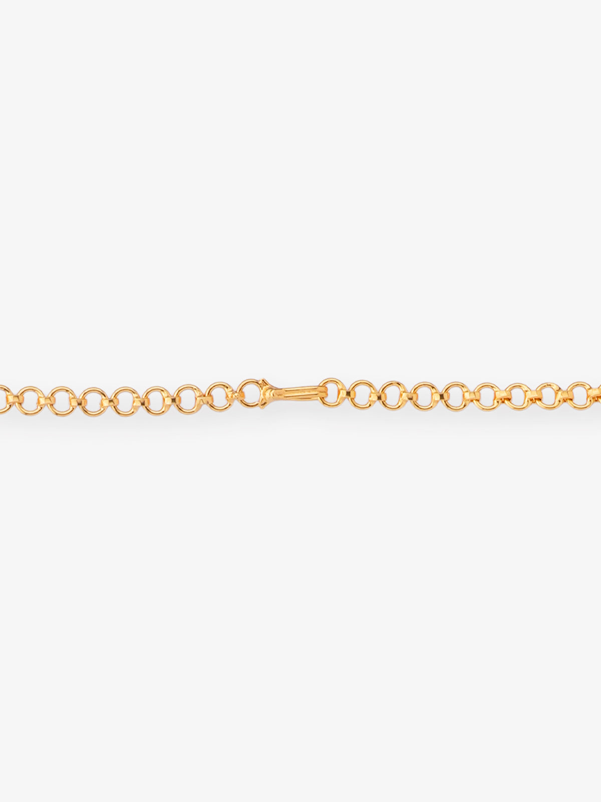Hook Side profile of SIJA 925 silver Timeless Layers Ball and Chain Long Haram showing polished edges and durable sterling silver construction