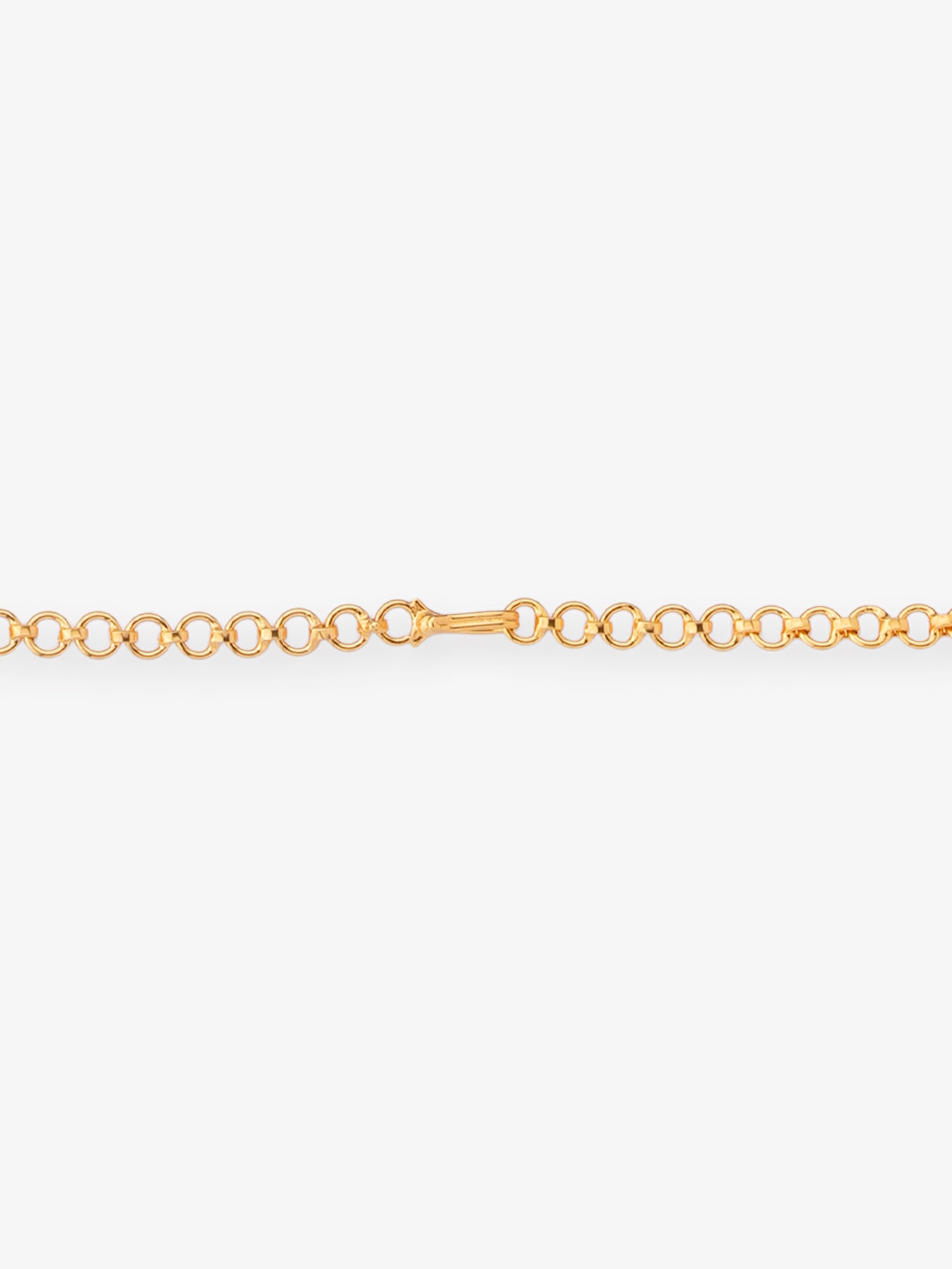 Hook Side profile of SIJA 925 silver Timeless Layers Ball and Chain Long Haram showing polished edges and durable sterling silver construction
