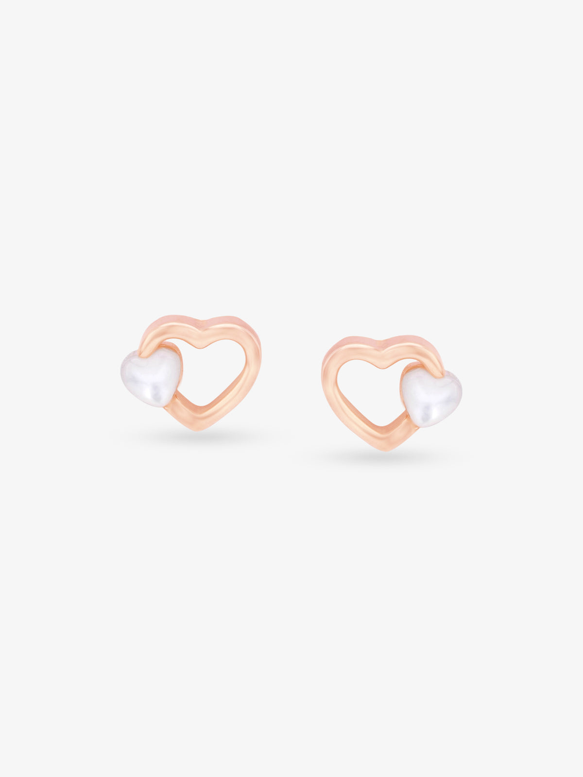 SIJA 925 Silver Tiny Pearl Heart Stud elegant sterling silver jewellery accessory front view
