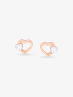 SIJA 925 Silver Tiny Pearl Heart Stud elegant sterling silver jewellery accessory front view