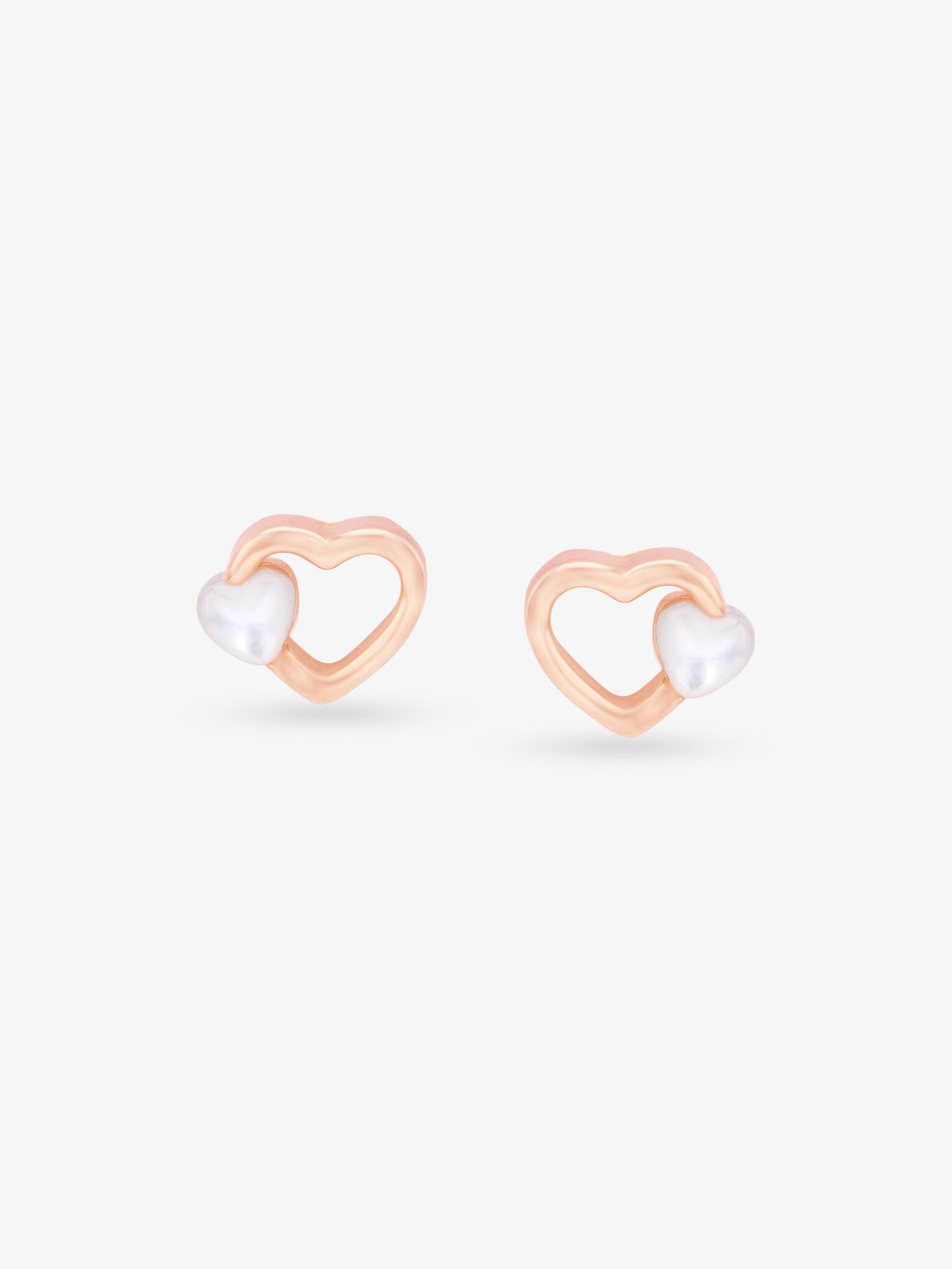 SIJA 925 Silver Tiny Pearl Heart Stud elegant sterling silver jewellery accessory front view