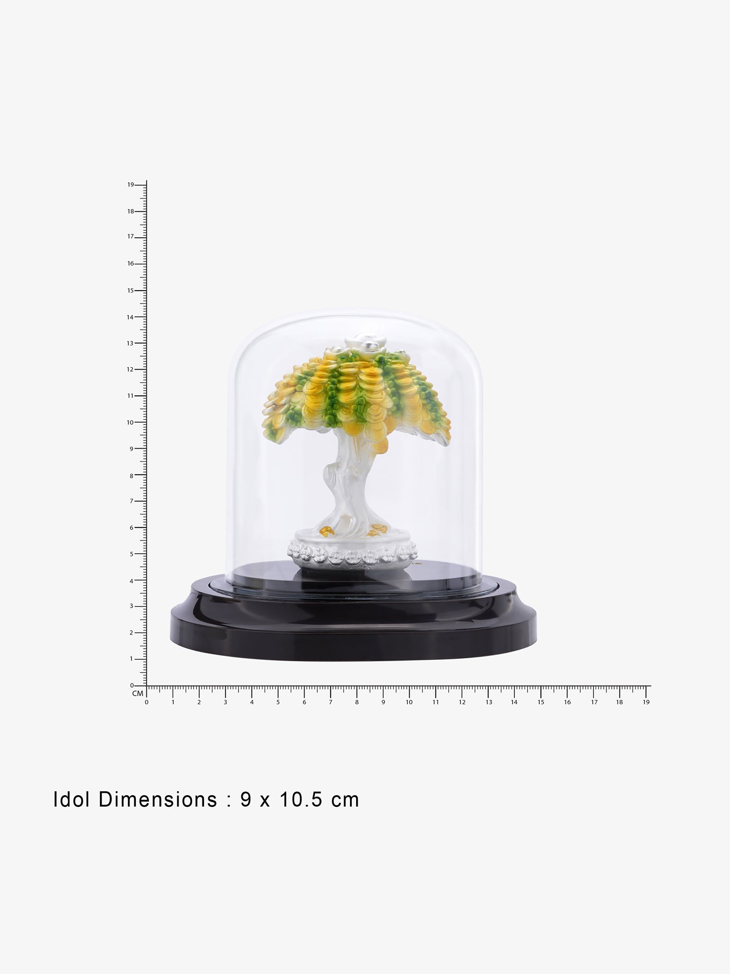 Reverse view of SIJA 999 Silver Tree Idol Karpaga Virutcham BIS 999 hallmark certified silver idol