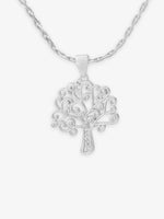 SIJA 925 Silver Tree of Life Pendant with Chain elegant sterling silver jewellery accessory front view