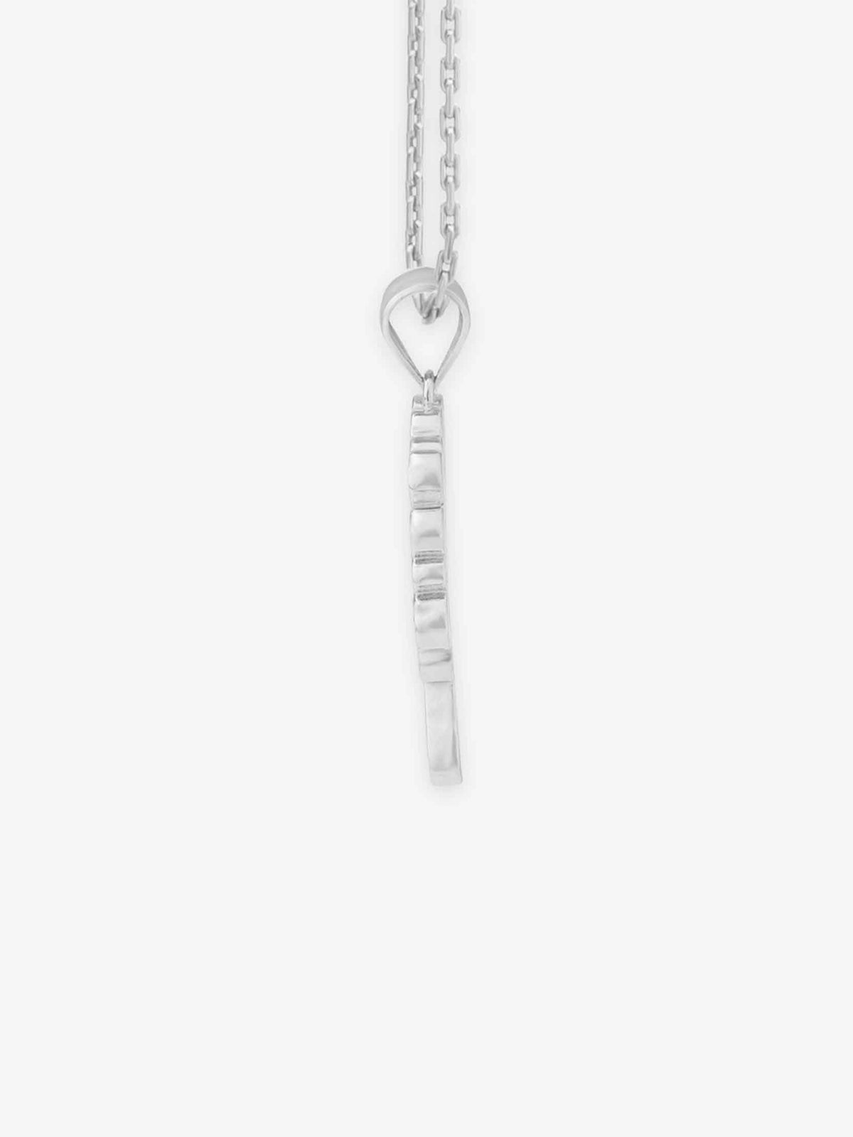 Side profile of SIJA 925 Silver Tree of Life Pendant with Chain highlighting durable sterling silver craftsmanship and symbolic design