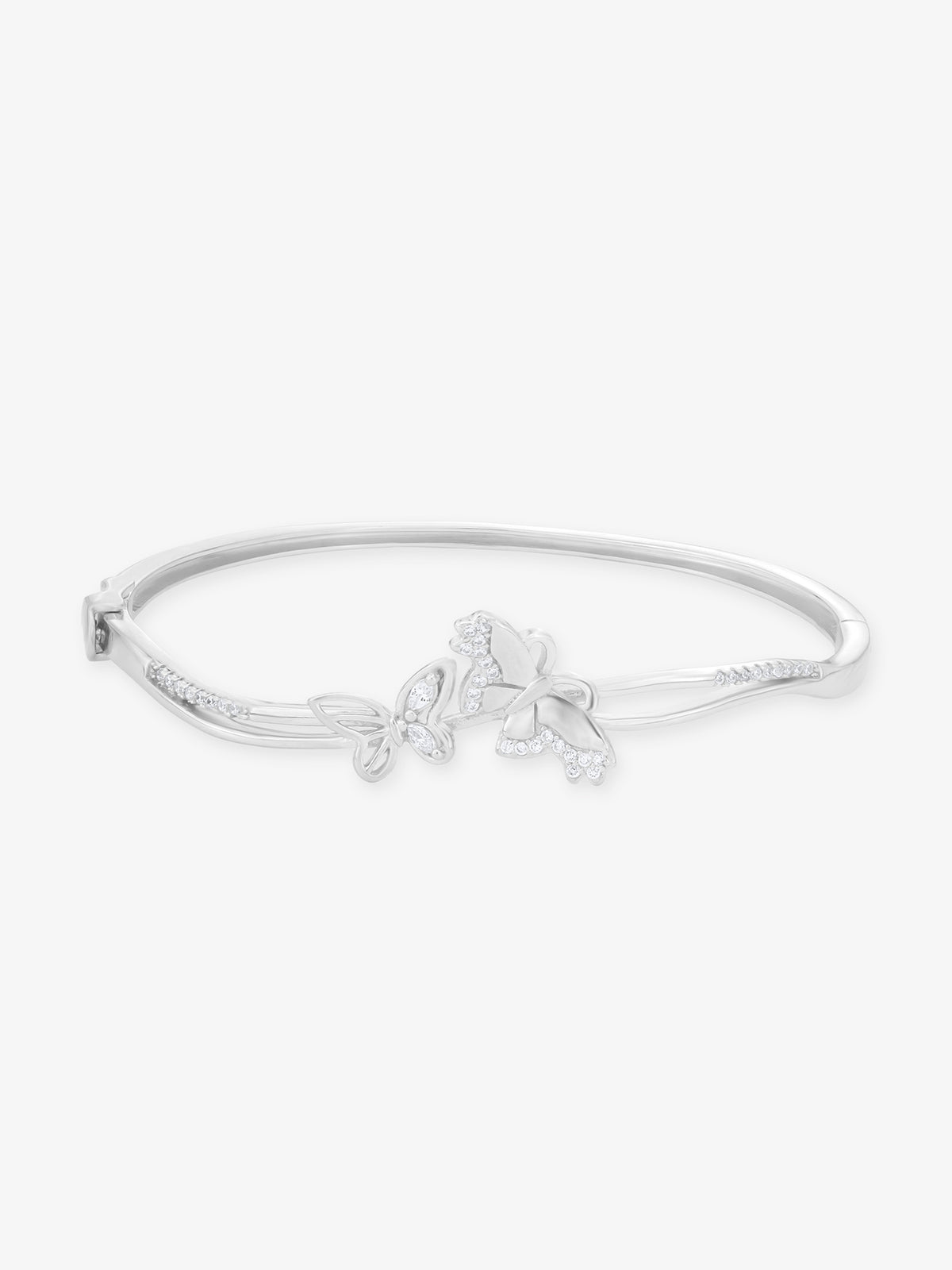SIJA 925 Silver Twin Butterfly Bracelet sterling silver jewellery elegant twin butterfly design full front hero view accessory