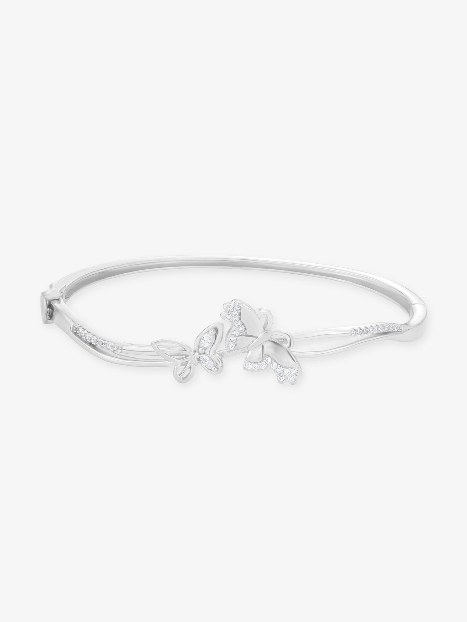 SIJA 925 Silver Twin Butterfly Bracelet sterling silver jewellery elegant twin butterfly design full front hero view accessory
