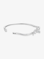 Side profile of SIJA 925 Silver Twin Butterfly Bracelet sterling silver jewellery elegant accessory durable construction polished edges