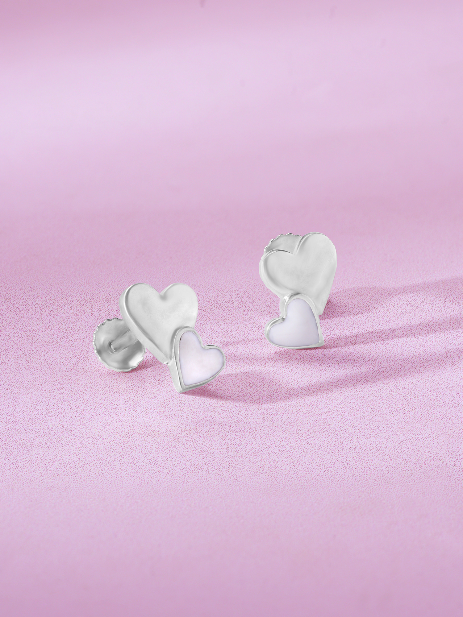 Twin Hearts Whisper Stud