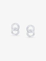 SIJA 925 Silver Twisted Rings Stud sterling silver jewellery elegant twisted ring design full front hero view accessory