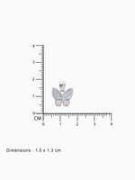 BIS hallmark view SIJA 925 silver jewellery white black fluttering sparkle butterfly pendant certified premium accessory elegant timeless design for gifting and celebrations