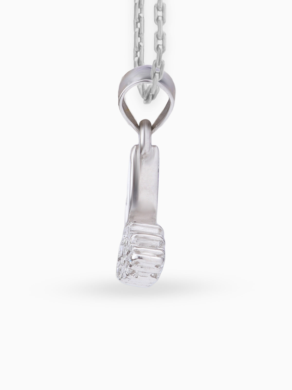 Side view SIJA 925 silver jewellery white black star light butterfly pendant stylish handcrafted accessory perfect for weddings parties anniversaries and festive wear