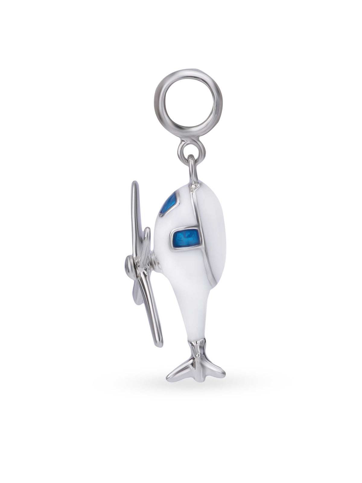 Hero shot SIJA 925 silver jewellery white helicopter charm BIS hallmarked elegant timeless accessory perfect for weddings festive wear and gifting