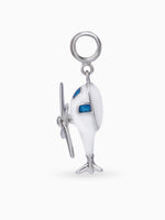 Close up SIJA 925 silver jewellery white helicopter charm handcrafted premium design versatile accessory for everyday wear and special occasions