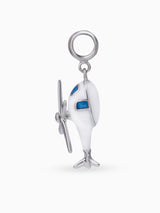 Close up SIJA 925 silver jewellery white helicopter charm handcrafted premium design versatile accessory for everyday wear and special occasions