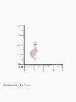 BIS hallmark view SIJA 925 silver jewellery white pink dolphin grace pendant certified premium accessory elegant timeless design for gifting and celebrations