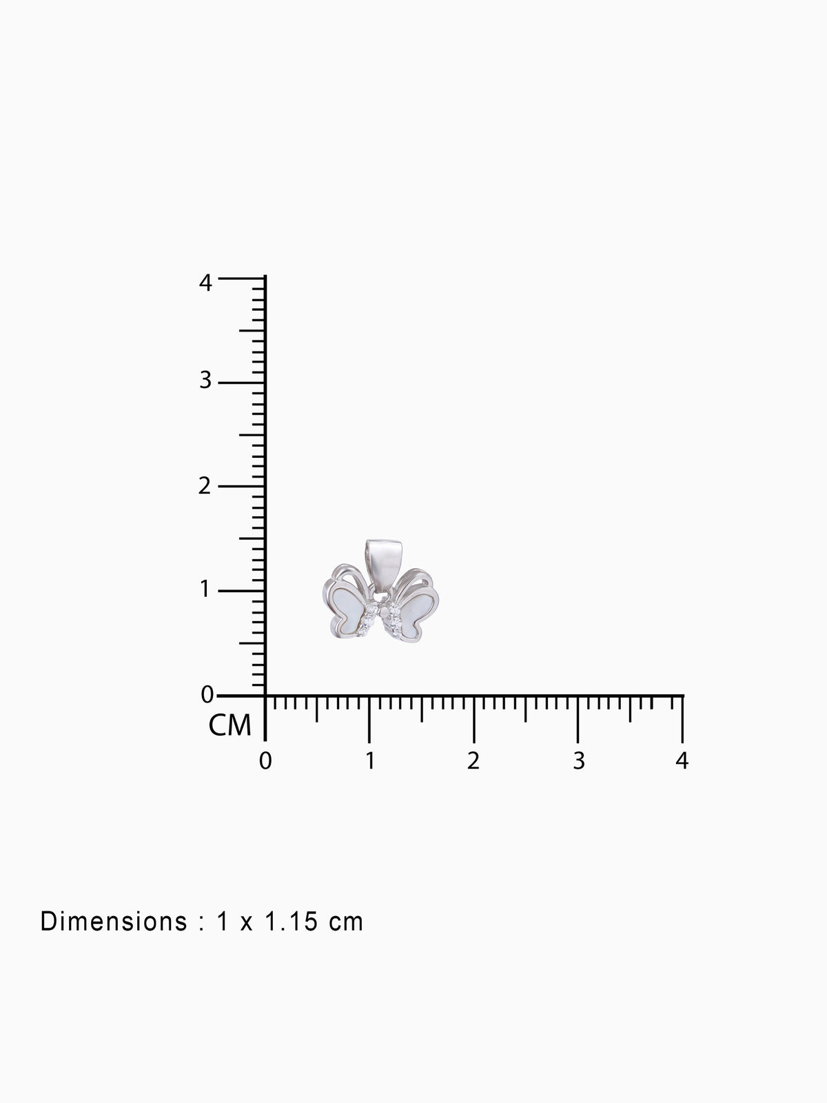 BIS hallmark view SIJA 925 silver jewellery white pink little butterfly pendant certified premium accessory elegant timeless design for gifting and celebrations