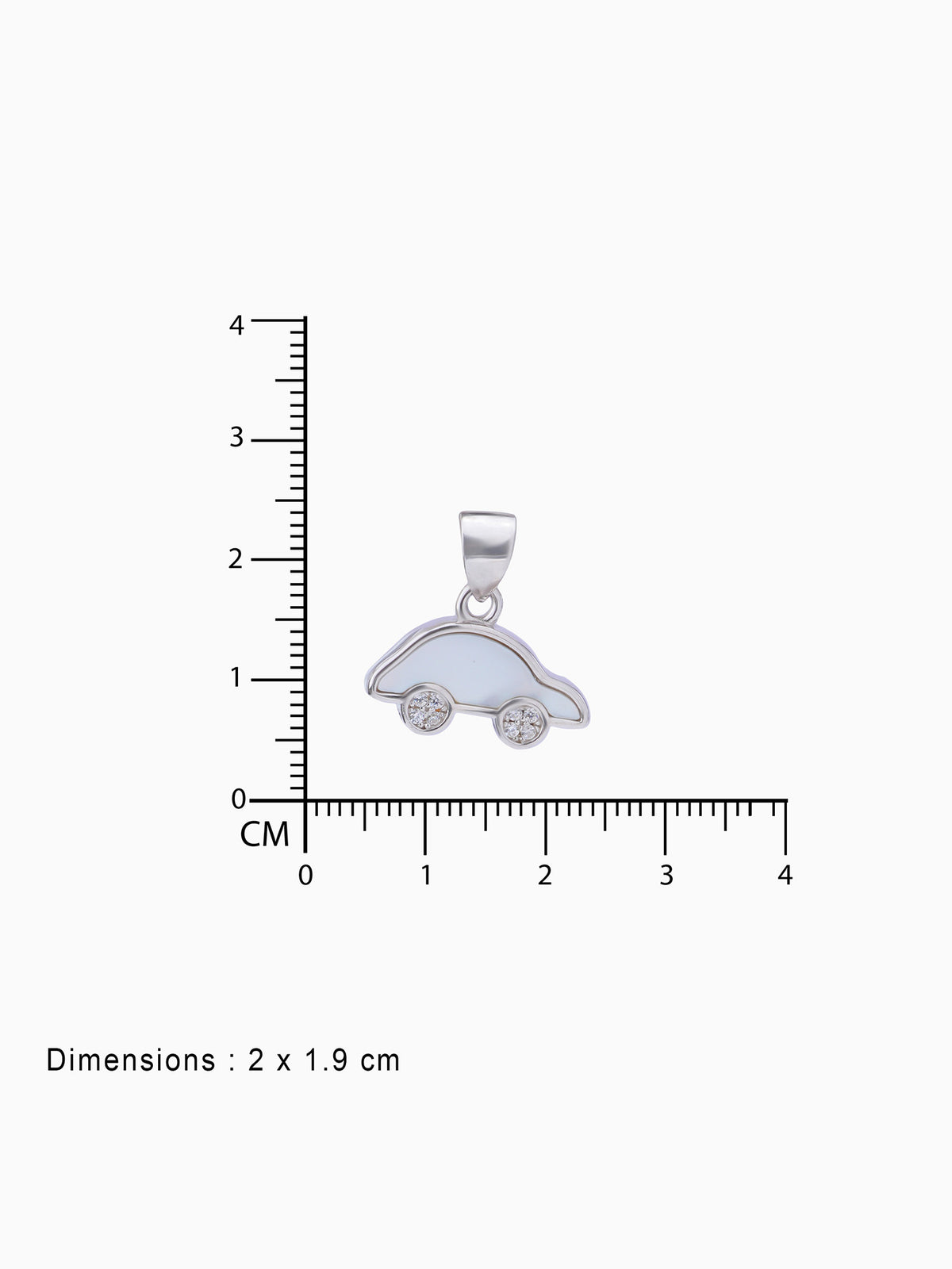 BIS hallmark view SIJA 925 silver jewellery white pink little car pendant certified premium accessory elegant timeless design for gifting and celebrations