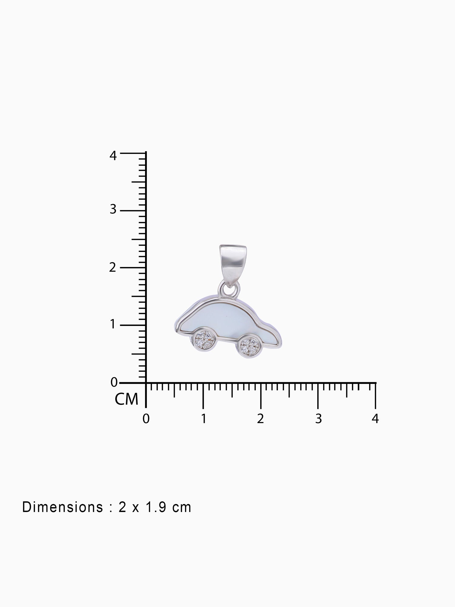 BIS hallmark view SIJA 925 silver jewellery white pink little car pendant certified premium accessory elegant timeless design for gifting and celebrations
