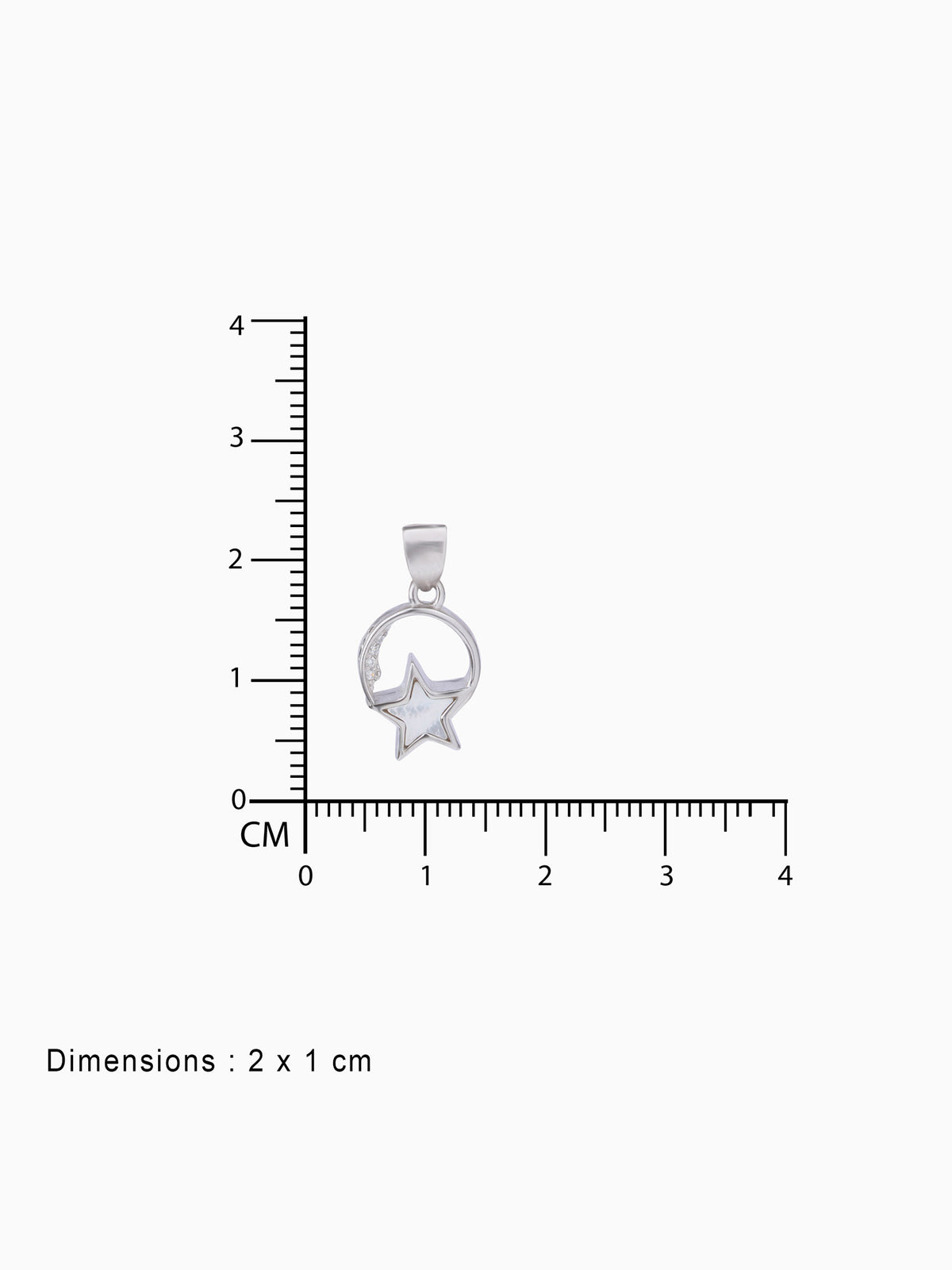 BIS hallmark view SIJA 925 silver jewellery white pink lunar star pendant certified premium accessory elegant timeless design for gifting and celebrations